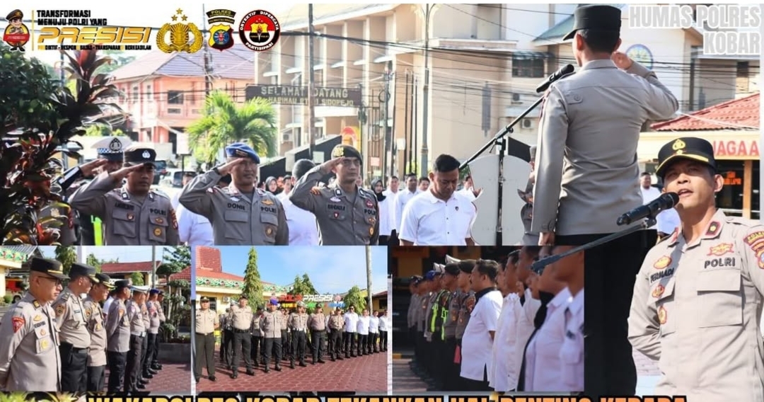 Wakapolres Kobar Tekankan Kedisiplinan dan Antisipasi Karhutla Saat Apel Jam Pimpinan